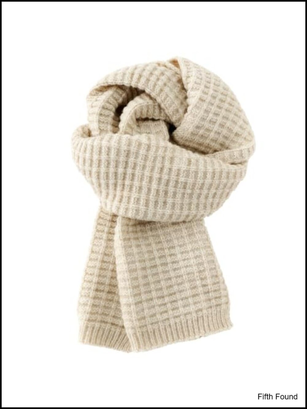 Waffle Knit Long Wrap Scarf Wool-Like Neck Warmer Winter